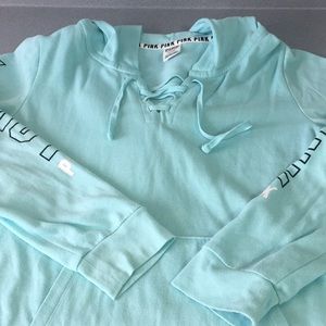 Pink hooded sweatshirt